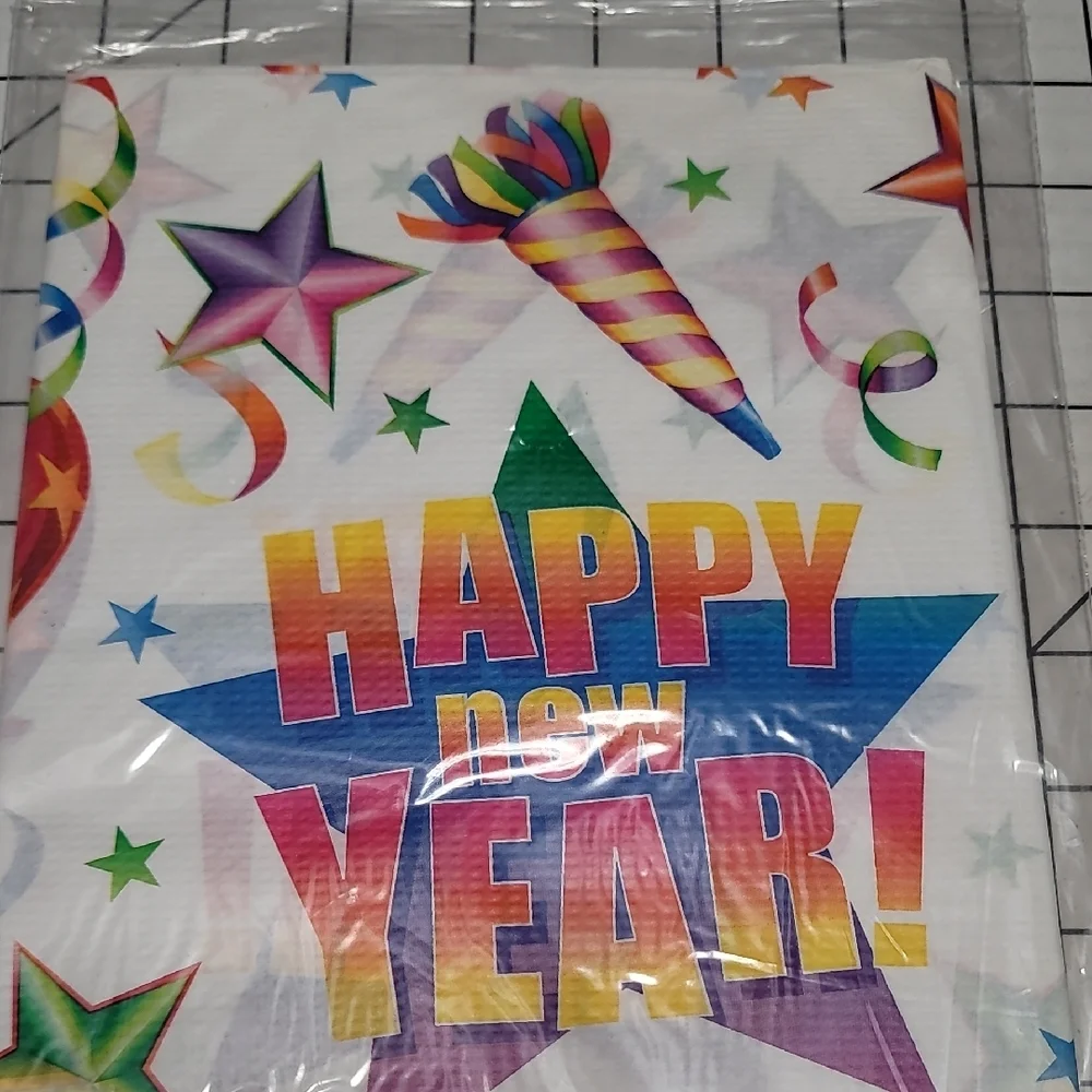Happy New Year, Paper Table Cover 57390 by‎ Trend Setters  NIP 54